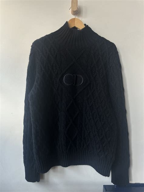 dior cd cashmere ski mock neck|DiorAlps Mock Neck Sweater Navy Blue Virgin Wool and .